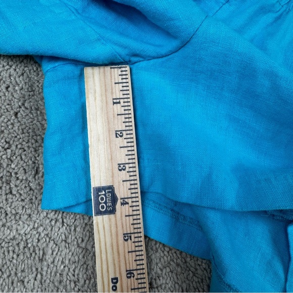 Lilly Pulitzer Lilo‎ Linen Bermuda Blue Shorts Size Small Preppy Pull On Pockets - Picture 7 of 9